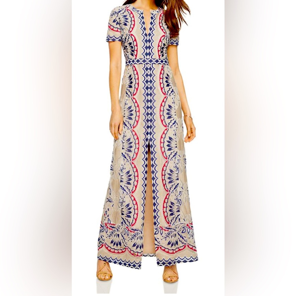 BCBGMaxAzaria  Print burn out Maxi dress size 4